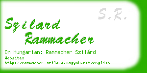szilard rammacher business card