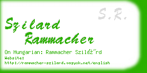 szilard rammacher business card